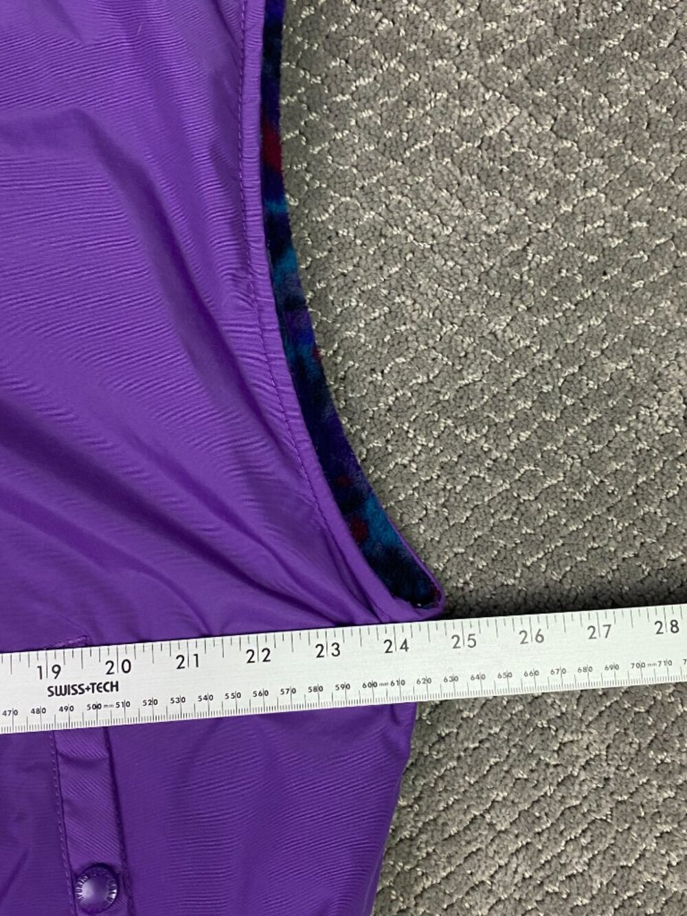 Vintage Columbia Vest Womens XL Purple Reversible Fleece Aztec Southwestern 90s - Picture 9 of 11